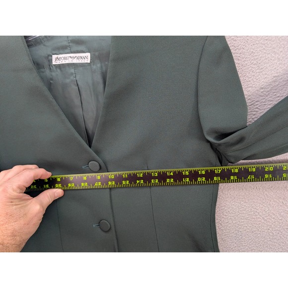 Emporio Armani Women's Blazer 40 Pants 42 Suit Set Made in‎ Italy Green Career - Picture 11 of 16